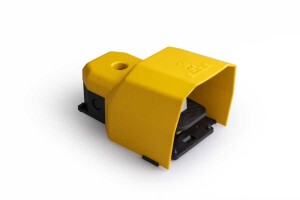 Emas PPKA11BX10 Plastik Korumalı 1NO+1NC Taşıma Kol Delikli Tekli Sarı Plastik Pedal - 1