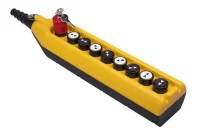 Emas PV9EA30B4444 9 Gözlü Çift Hızlı 1NC Acil Stoplu Çevirmeli Anahtarlı Vinç Kumanda Kutusu - 1