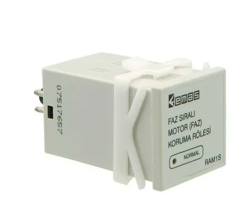 Emas RAM1S 8 Pin'li 3x380VAC 1CO 5A (rezistif) Analog Motor Koruma Elektronik Röle - 1