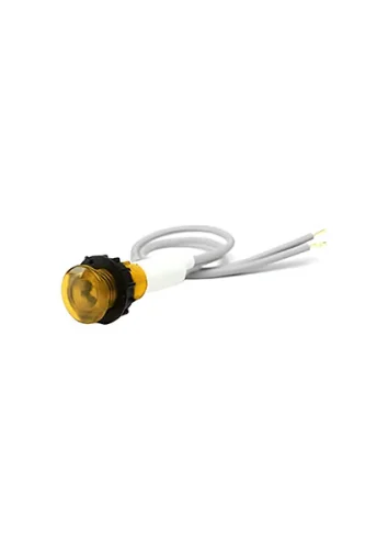 Emas S100LS1 Plastik LED'li 12V AC/DC Sarı 10 mm Sinyal - 1