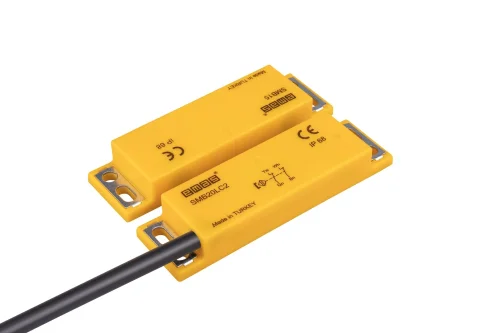 Emas SMB20LC2-B15 Plastik Sol Çıkış 2NC 5mm 2m Kablolu 78mm Dikdörtgen Manyetik Kapı Switch - 1