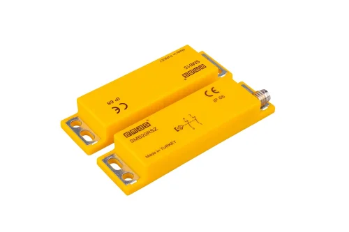 Emas SMB20RSZ-B15 Plastik Sağ Çıkış 2NC 5mm M8*4 Konnektör 78mm Dikdörtgen Manyetik Kapı Switch - 1