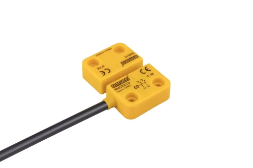 Emas SMS20LC2-S15 Plastik Sol Çıkış 2NC 5mm 2m Kablolu 22mm Dikdörtgen Manyetik Kapı Switch - 1