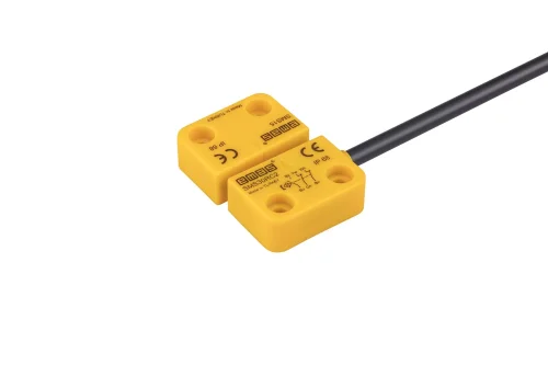 Emas SMS30RC2-S15 Plastik Sağ Çıkış 2NC+1NO 5mm 2m Kablolu 22mm Dikdörtgen Manyetik Kapı Switch - 1
