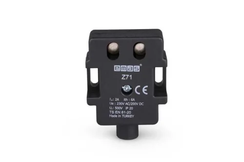 Emas Z71 Priz Tek Giriş Siyah Asansör Kapı Sivici - 2