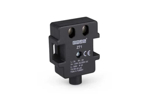 Emas Z71 Priz Tek Giriş Siyah Asansör Kapı Sivici - 1