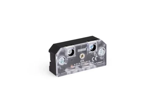 Emas Z74O1 Priz Tek Giriş Şeffaf -Siyah Asansör Kapı Sivici - 1