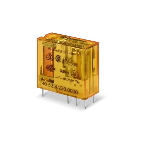 Finder 40.52.8.230.0000 230 V AC 2 Kontak 8A Minyatür PCB/Fişli Röle - 1