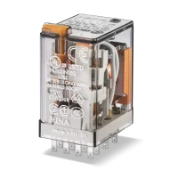 Finder 55.34.8.230.0040 230 V AC 4 Kontak 7A Test Buton + Mekanik İndikatör Röle - 1