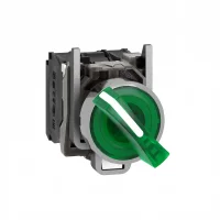 Schneider Electric XB4BK123B5 Harmony XB4 Mandal Buton Ø22 2 Konumlu LED'li 24V AC/DC 1NA+1NK Yeşil - 1