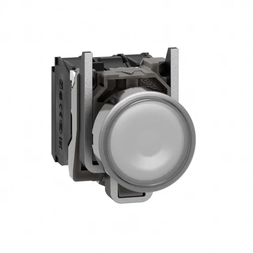 Schneider Electric XB4BW31B5 Harmony XB4 Sıva Altı Ø22 Yaylı Dönüş LED'li 24V AC/DC 1 NA+1 NK Beyaz - 1