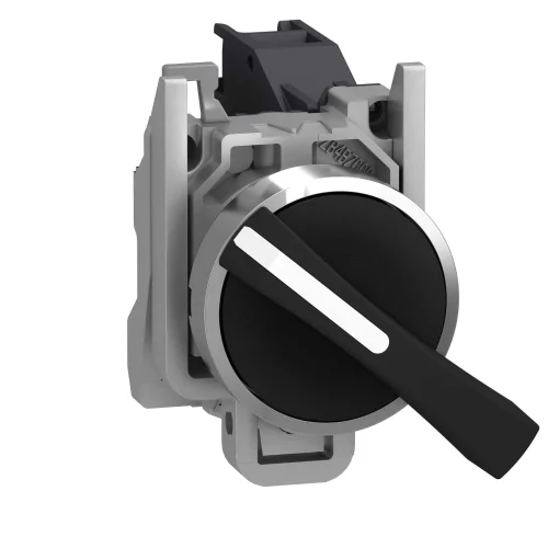 Schneider Electric XB4BJ33 Harmony XB4 Uzun Mandal Buton Ø22 3 Konumlu Sabit 2 NA Siyah - 1