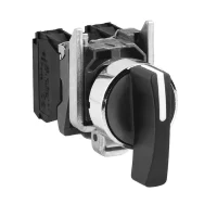 Schneider Electric XB4BJ53 Harmony XB4 Uzun Mandal Buton Ø22 3 Konumlu Yaylı 2 NA Siyah - 1