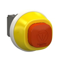 Harmony XB5 Acil Durdurma Butonu Ø40 Çevir, çek, tetiklemeli LED'li 1NK+1NK İşaretsiz Kırmızı/Beyaz - 1