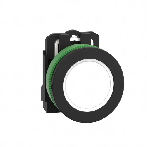 Schneider Electric XB5FVB1 Harmony XB5 Selektör Anahtar Gömülü Plastik Seri Ø30 2 Pozisyonlu mandal buton LED'li 24 V AC/DC 1 NA+1 NK Beyaz - 1