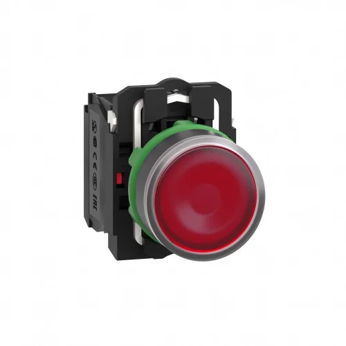 Schneider Electric XB5AW34B5 Harmony XB5 Sıva Altı Ø22 Yaylı Dönüş LED'li 24V AC/DC 1 NA+1 NK Kırmızı - 1