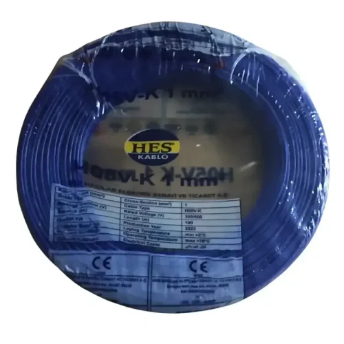 Hes H05V-K 1X1 mm² Mavi Renk NYAF Kablo - 1