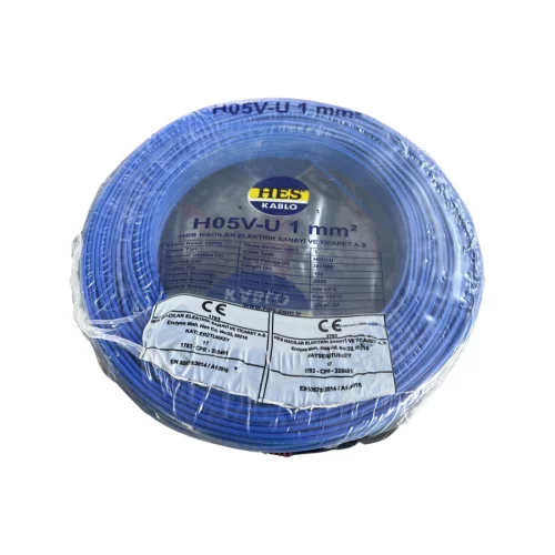Hes H05V-U 1X1 mm² Mavi Renk NYA Kablo - 2