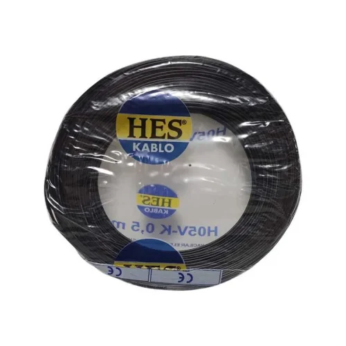 Hes H07V-K 1X0,50 mm² Siyah Renk NYAF Kablo - 3
