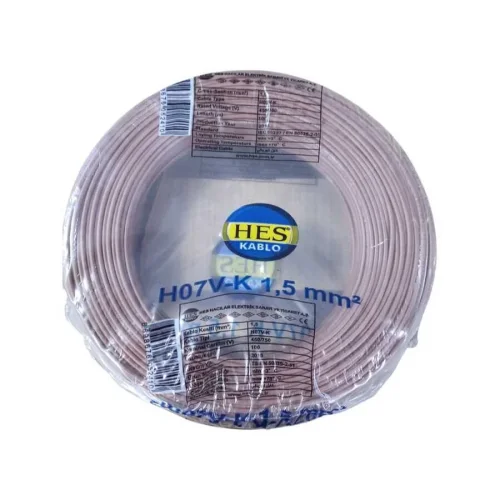 Hes H07V-K 1X1,5 mm² Kahve Renk NYAF Kablo - 1