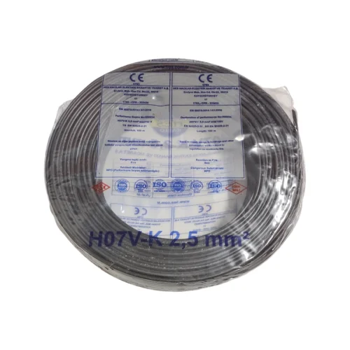 Hes H07V-K 1X2,5 mm² Siyah Renk NYAF Kablo - 2