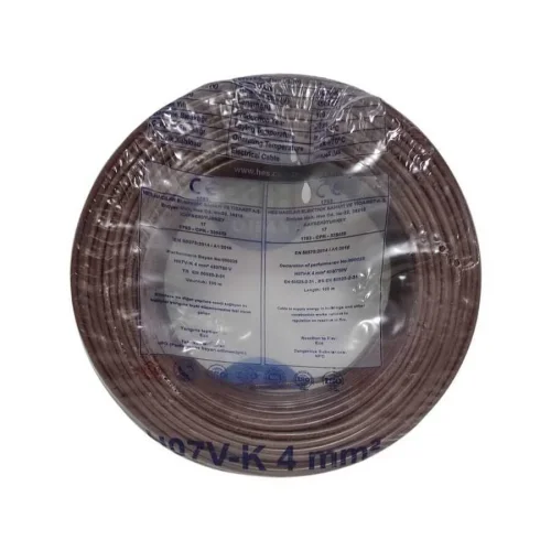 Hes H07V-K 1X4 mm² Kahve Renk NYAF Kablo - 3