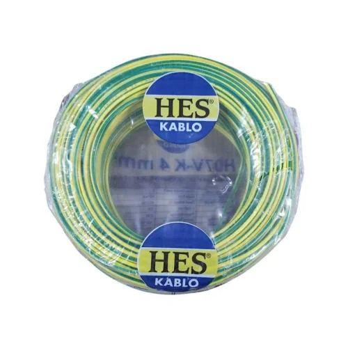Hes H07V-K 1X4 mm² Sarı-Yeşil Renk NYAF Kablo - 1