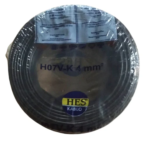 Hes H07V-K 1X4 mm² Siyah Renk NYAF Kablo - 1