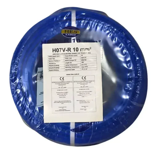 Hes H07V-R 1X10 mm² Mavi Renk NYA Kablo - 1