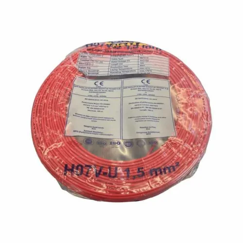 Hes H07V-U 1X1,5 mm² Kırmızı Renk NYA Kablo - 1