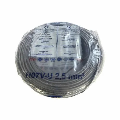 Hes H07V-U 1X2,5 mm² Siyah Renk NYA Kablo - 1