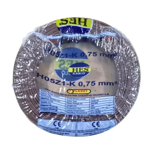 HES H07Z1-K 0,75 mm² Kahve Renk NYAF Halogen Free Kablo - 1