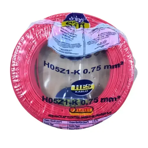 HES H07Z1-K 0,75 mm² Kırmızı Renk NYAF Halogen Free Kablo - 1