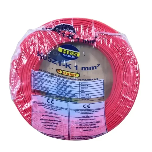 HES H07Z1-K 1 mm² Kırmızı Renk NYAF Halogen Free Kablo - 1