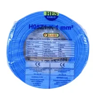 HES H07Z1-K 1 mm² Mavi Renk NYAF Halogen Free Kablo 
