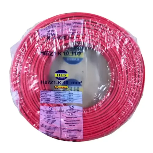 HES H07Z1-K 10 mm² Kırmızı Renk NYAF Halogen Free Kablo - 1