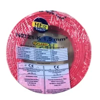 HES H07Z1-K 1,5 mm² Kırmızı Renk NYAF Halogen Free Kablo - 1