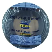 HES H07Z1-K 6 mm² Siyah Renk NYAF Halogen Free Kablo 