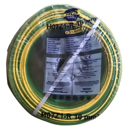 HES H07Z1-R 10 mm² Sarı-Yeşil H07Z1-R Halojen Free - 1