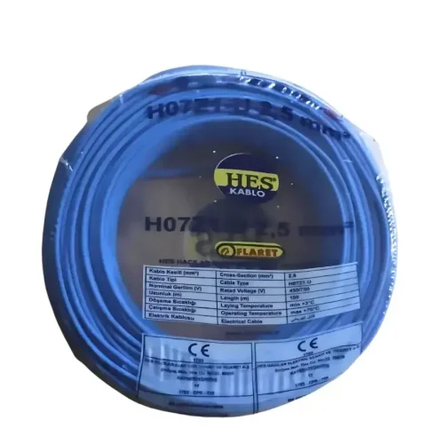 HES H07Z1-U 2,5 mm² Mavi NYA Halogen Free Kablo - 1