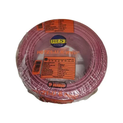 HES H07Z1-U 6 mm² Kırmızı NYA Halogen Free Kablo - 1