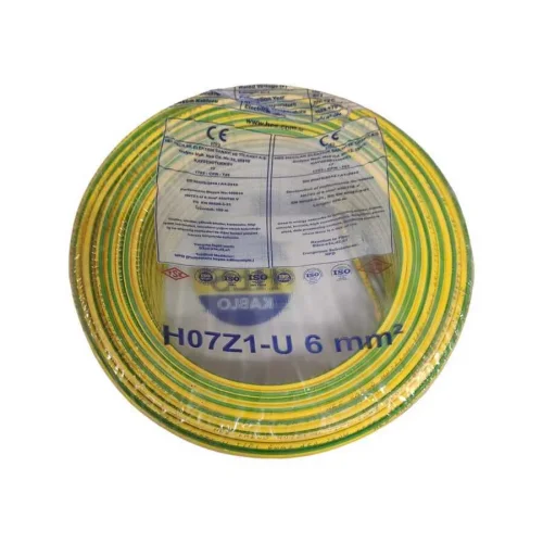 HES H07Z1-U 6 mm² Sarı-Yeşil NYA Halogen Free Kablo - 1