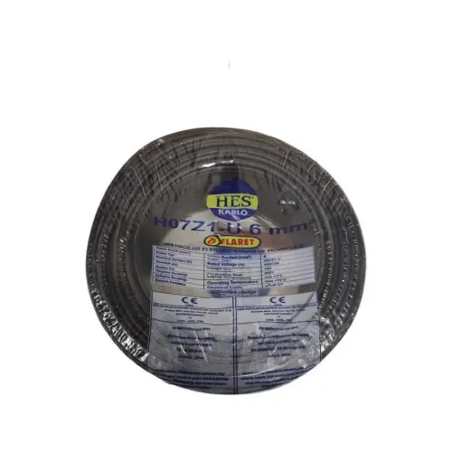 HES H07Z1-U 6 mm² Siyah NYA Halogen Free Kablo - 1