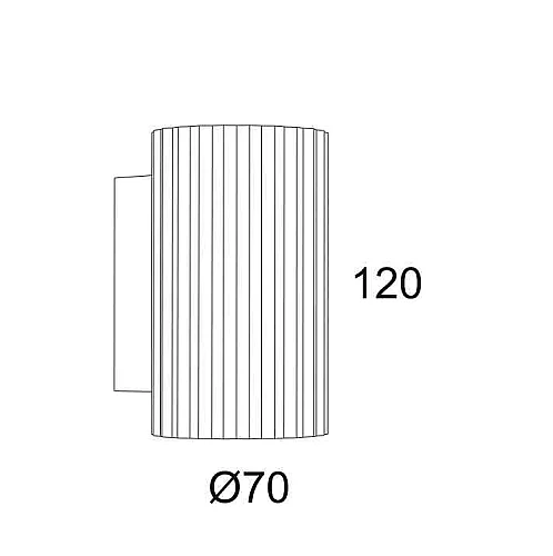 Jüpiter EV601 S Alüminyum 5W 120xØ70x80 Siyah Duvar Aplik IP20 - 2