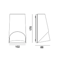 Jüpiter JG928 AN Alüminyum 5W 170x102x88 Antrasit Bahçe Aplik IP44 - 2