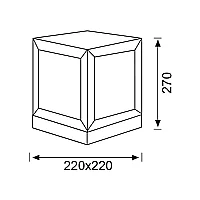 Jüpiter JG930 AN Alüminyum E27 23W 220x220x270 Antrasit Bahçe Baba IP44 - 2