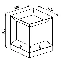 Jüpiter JG956 AN Alüminyum E27 20W 160x160x188 Antrasit Bahçe Baba IP44 - 3
