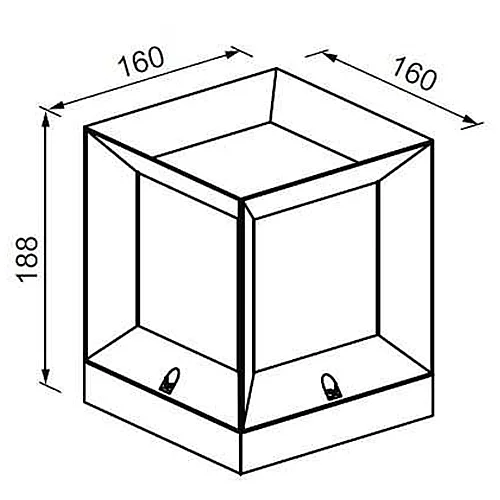 Jüpiter JG956 AN Alüminyum E27 20W 160x160x188 Antrasit Bahçe Baba IP44 - 3