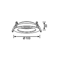 Jüpiter JH638 S Alüminyum Krom 5W Ø90 Siyah Hareketli Spot IP20 - 2