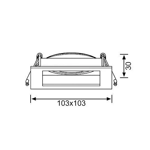 Jüpiter JH639 S Alüminyum 5W 90x90 Siyah Hareketli Spot IP20 - 2